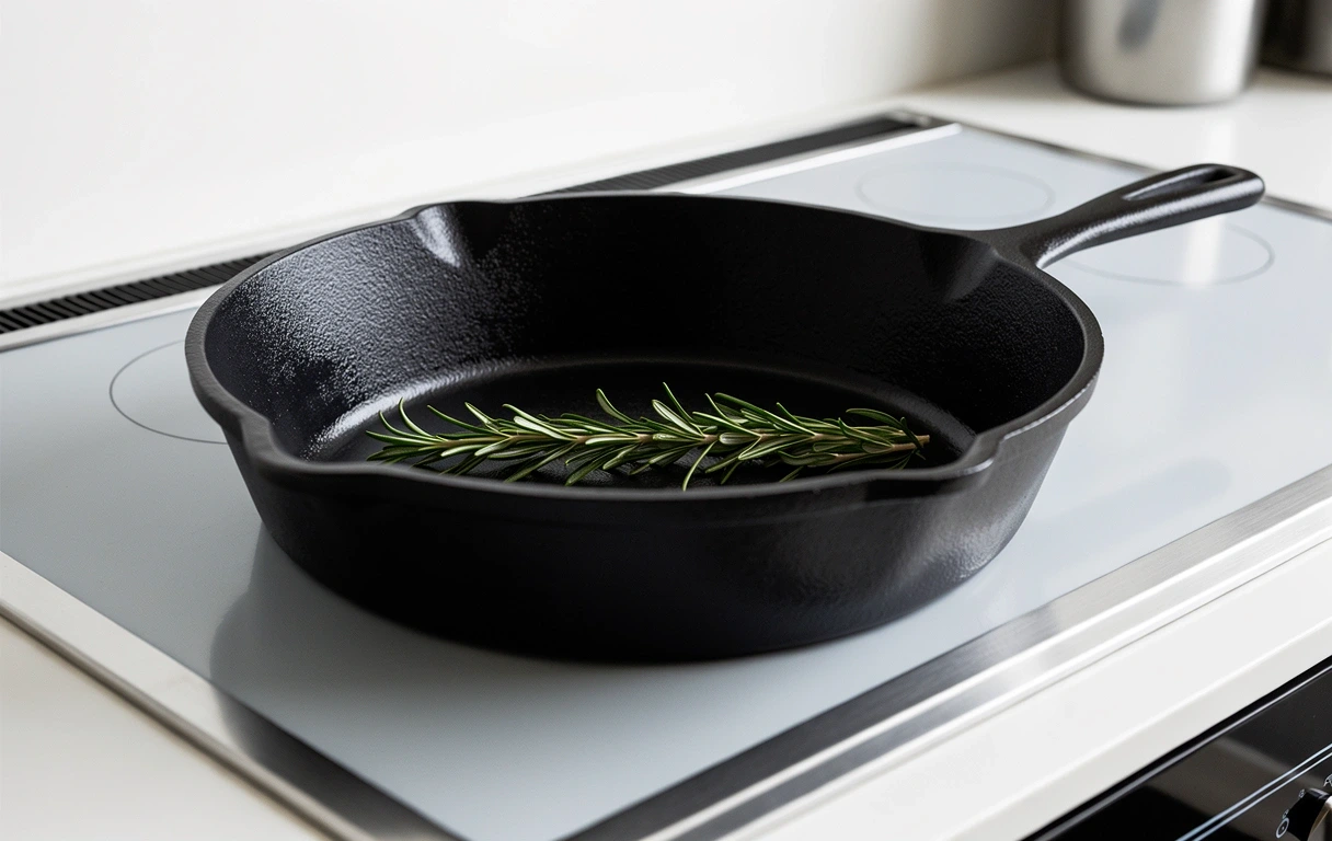 Cast iron skillet for versatile cooking